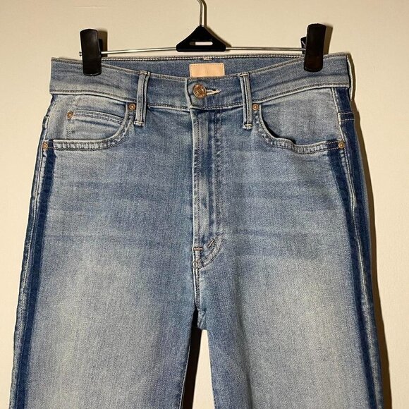 Mother Denim The Stunner Zip Ankle Step Fray Jean in Light Kitty Racer size 26 - Picture 6 of 14